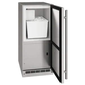 U-Line UOCR115SS01B 15" Crescent Ice Maker With Stainless Solid Finish (115 V/60 Hz Volts /60 Hz Hz)