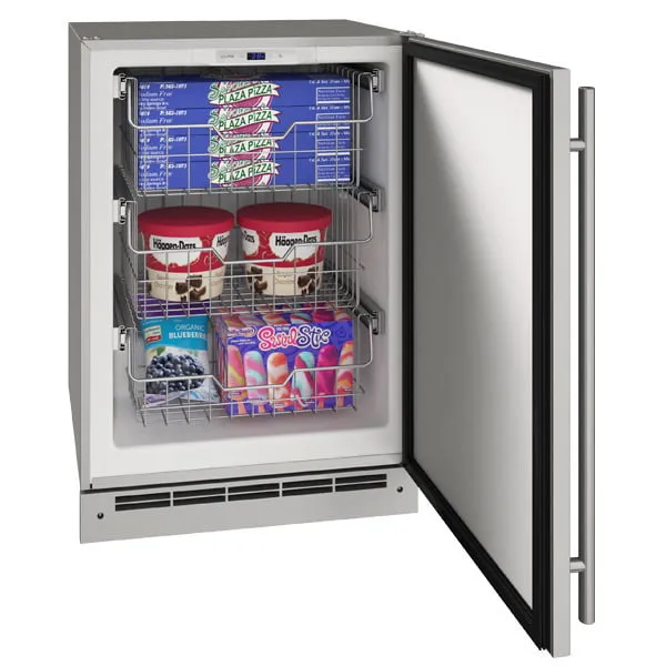 U-Line UOFZ124SS01A 24" Convertible Freezer With Stainless Solid Finish (115 V/60 Hz Volts /60 Hz Hz)