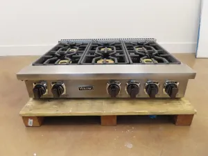 Viking 7 Series VRT7366BSS 36 Inch Gas Rangetop with 6 Viking Elevation Burners
