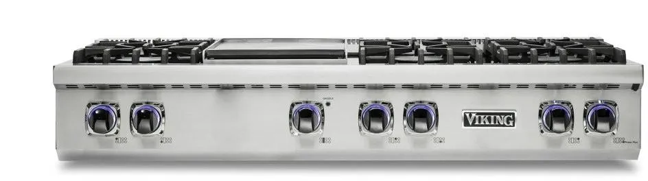 Viking 7 Series VRT7486GSSLP 48" Gas Rangetop With 6 Viking Elevation Burners