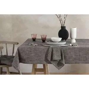 Walton & Co Chambray Iron Grey Table Cloth - All Sizes
