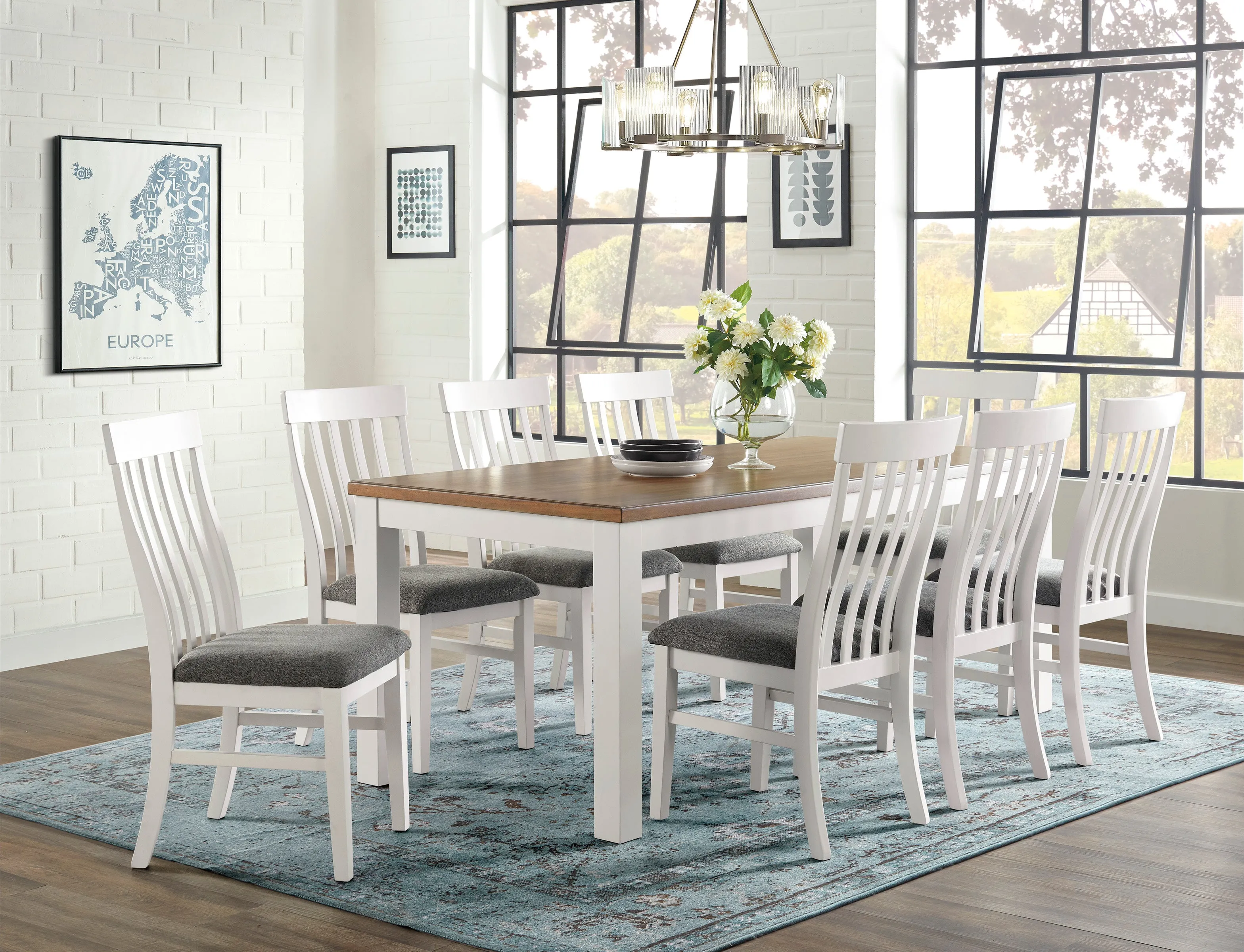 Westconi Dining Set 8 Chairs