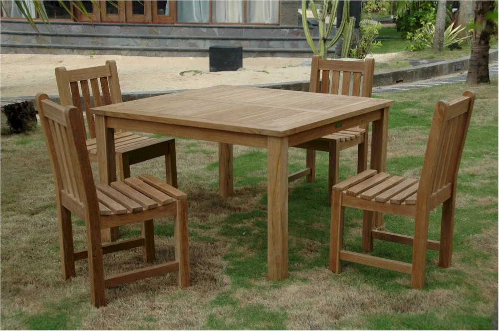 Windsor Classic Armchair 5-Pieces Dining Table Set By Anderson Teak