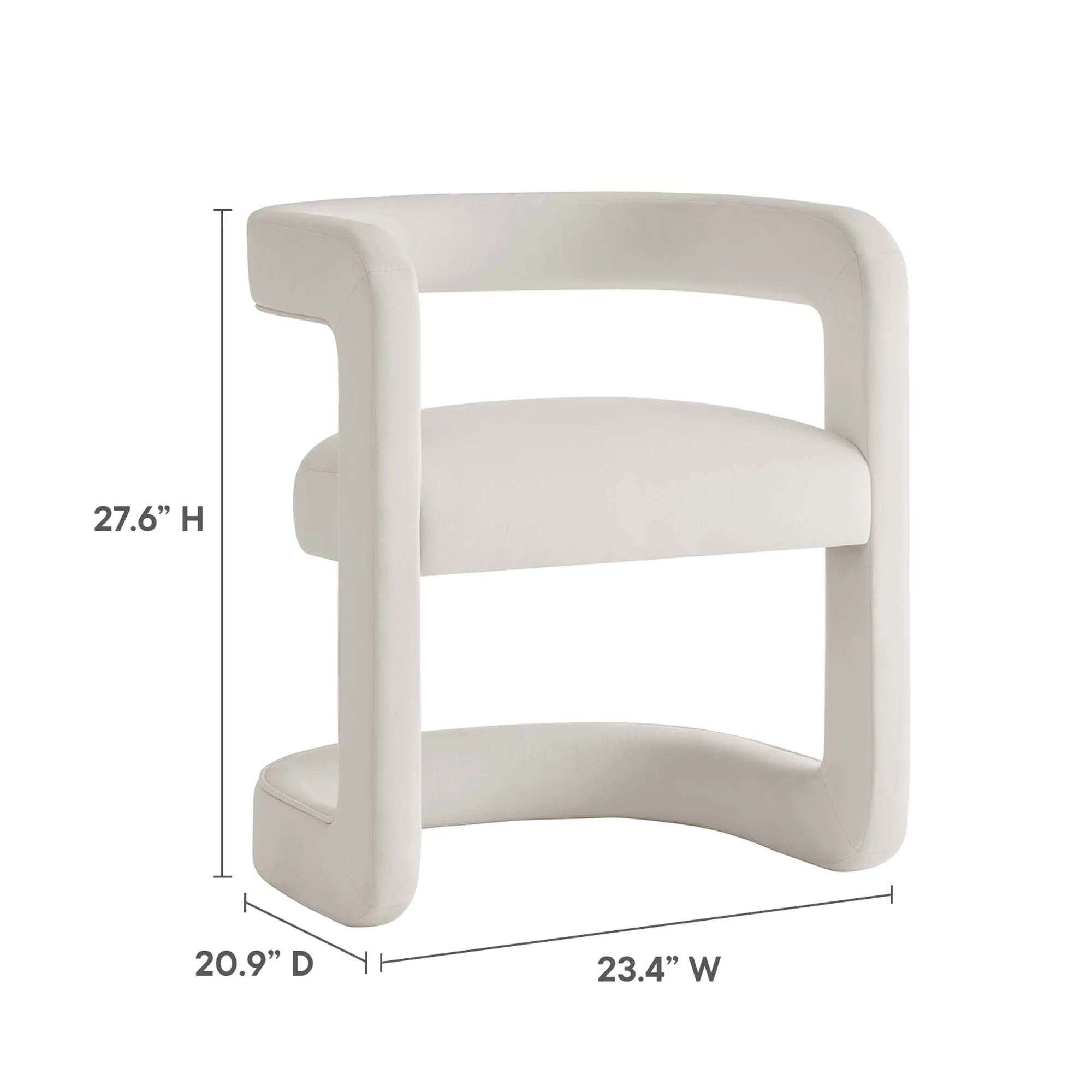 Winslow Barrel Performance Velvet Dining Chair  by Modway