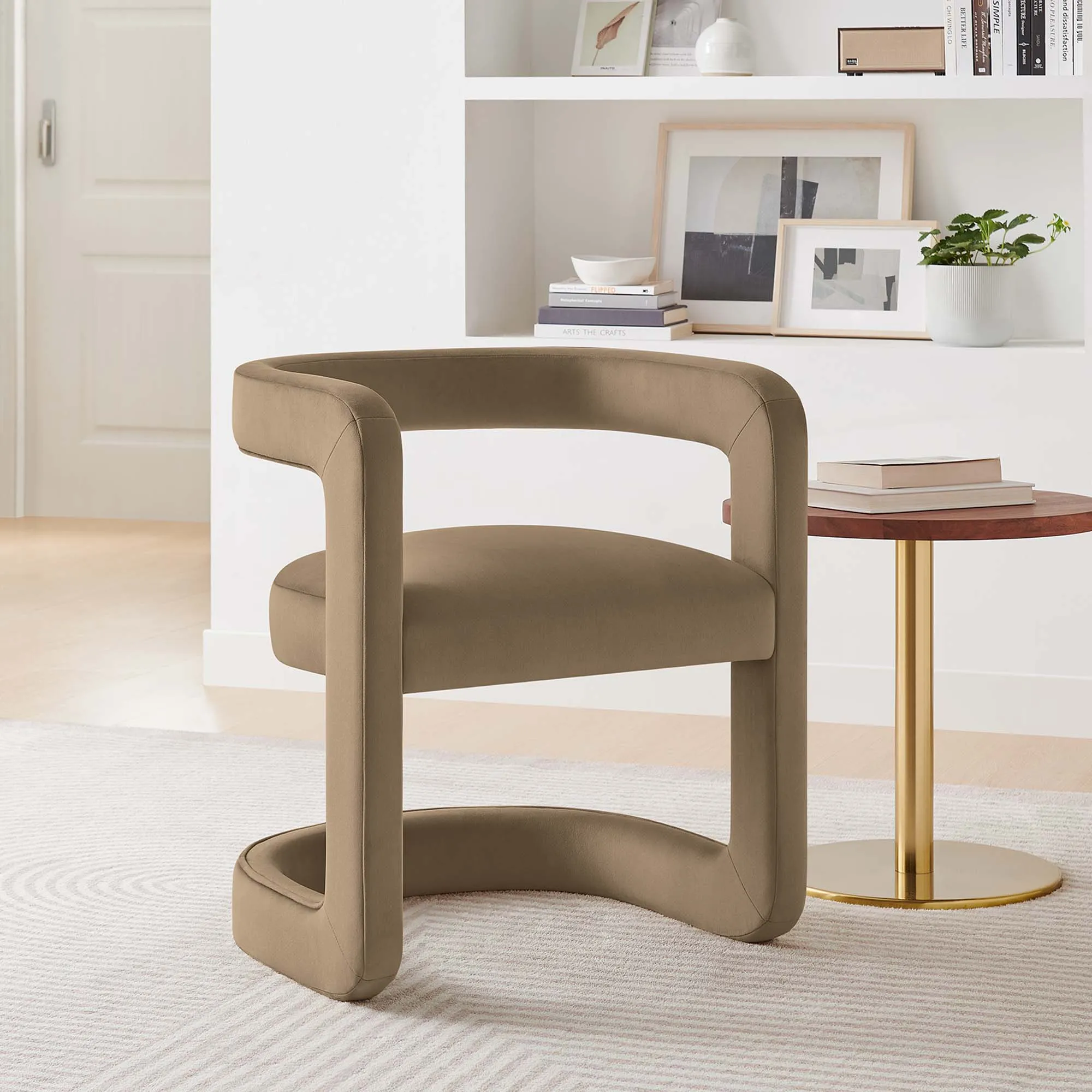 Winslow Barrel Performance Velvet Dining Chair  by Modway