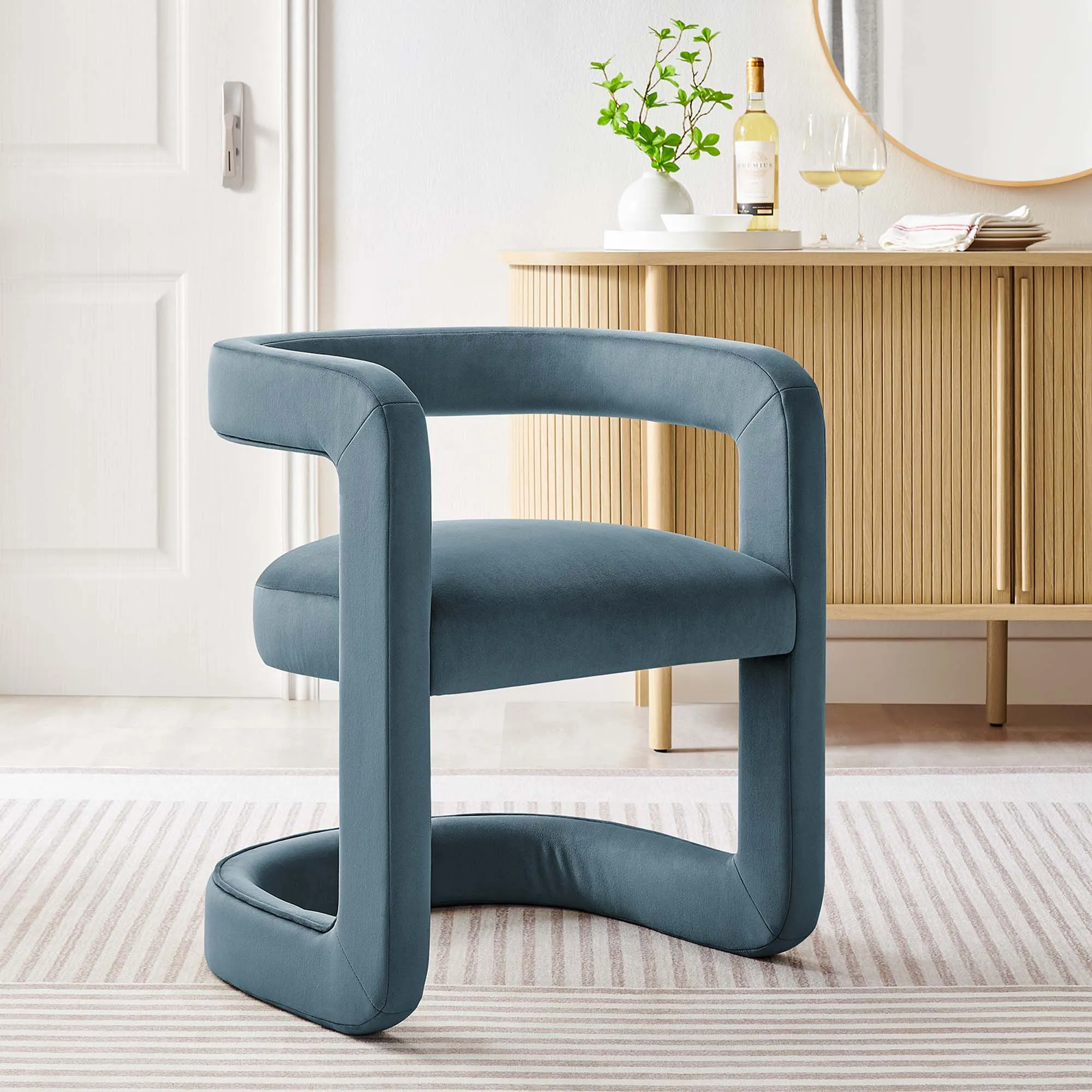 Winslow Barrel Performance Velvet Dining Chair  by Modway