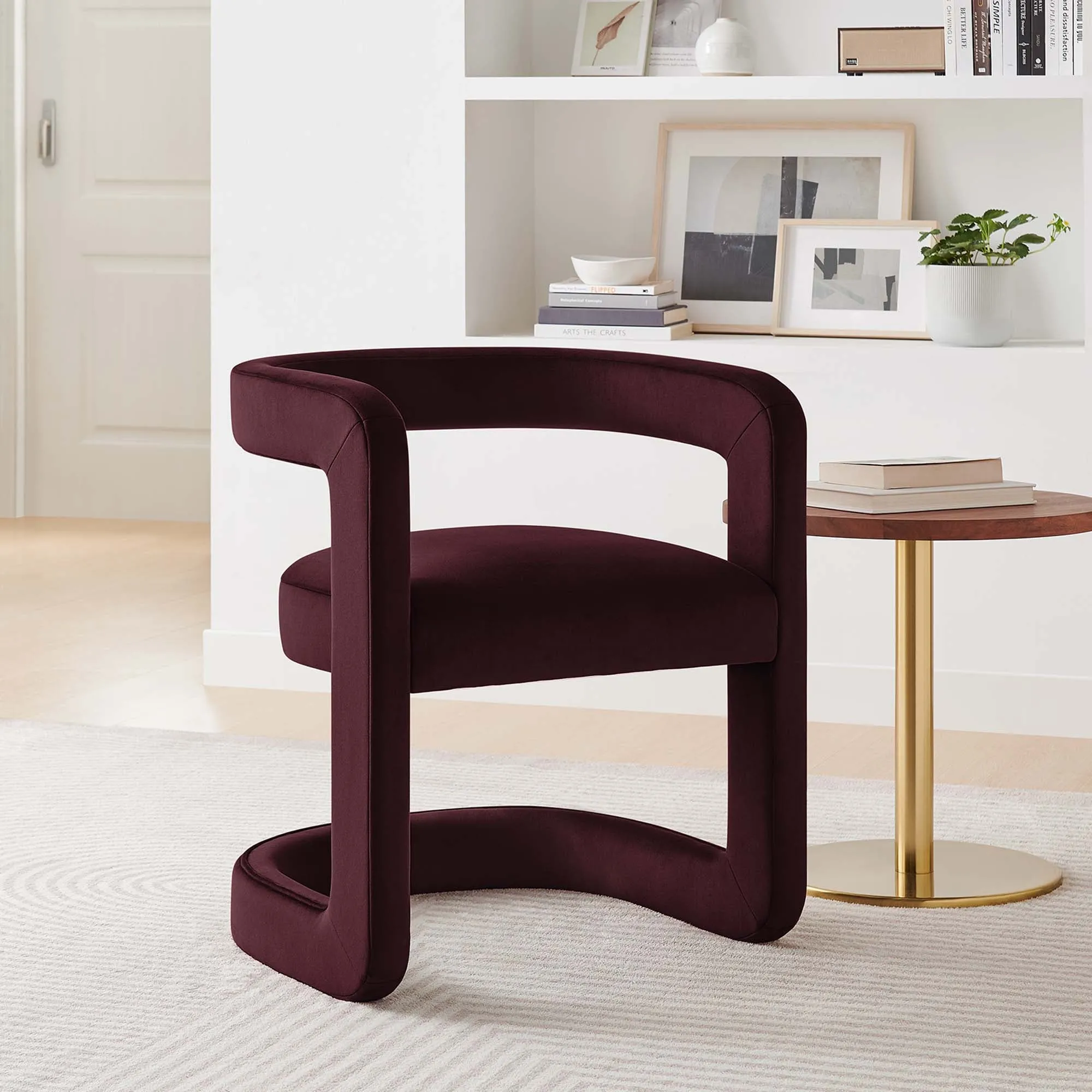 Winslow Barrel Performance Velvet Dining Chair  by Modway