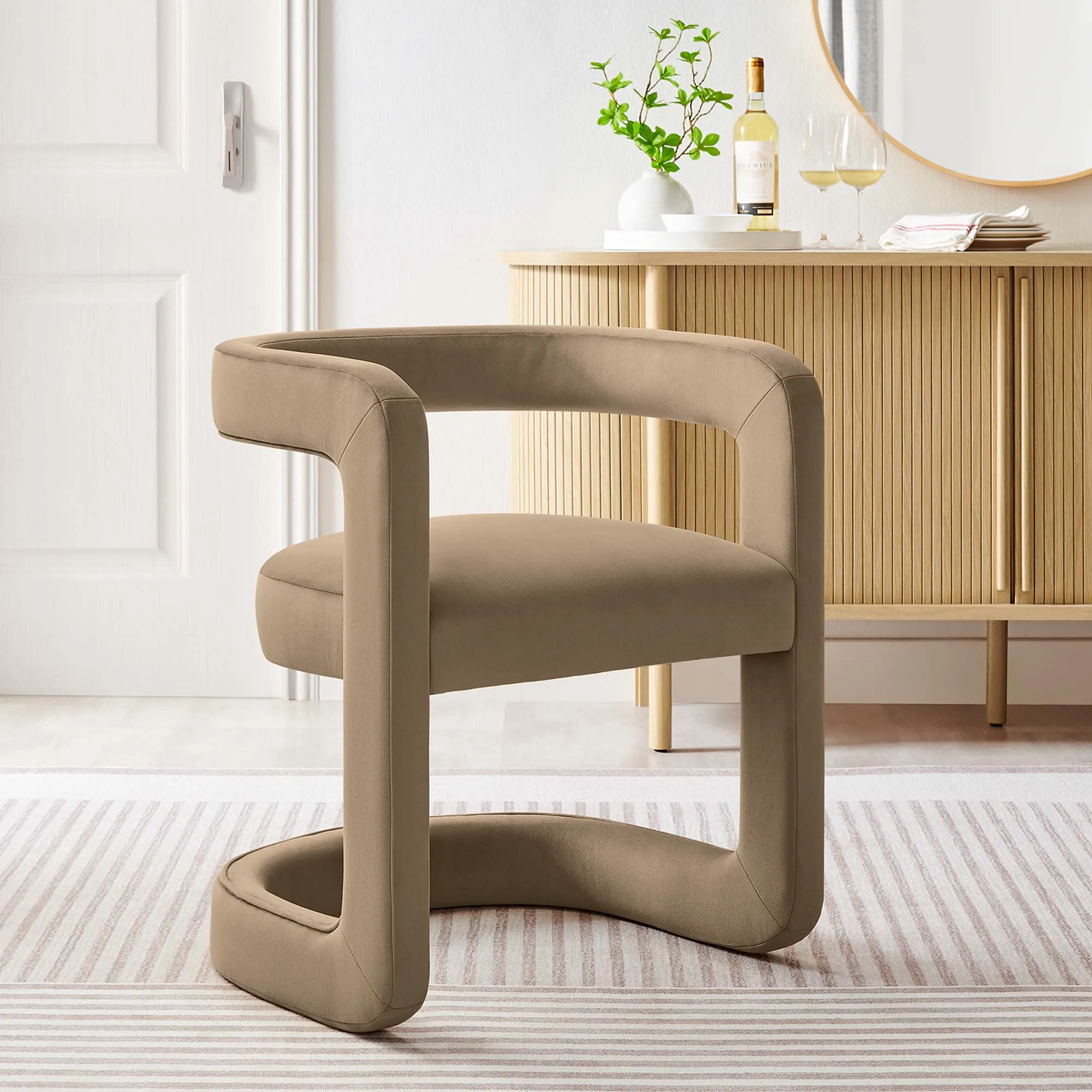 Winslow Barrel Performance Velvet Dining Chair  by Modway