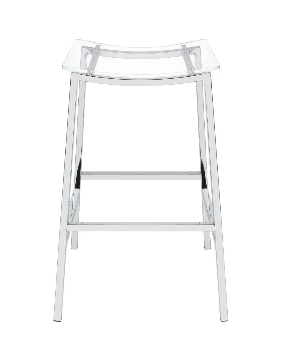 Zena - Backless Bar Stool (Set of 2) - Clear