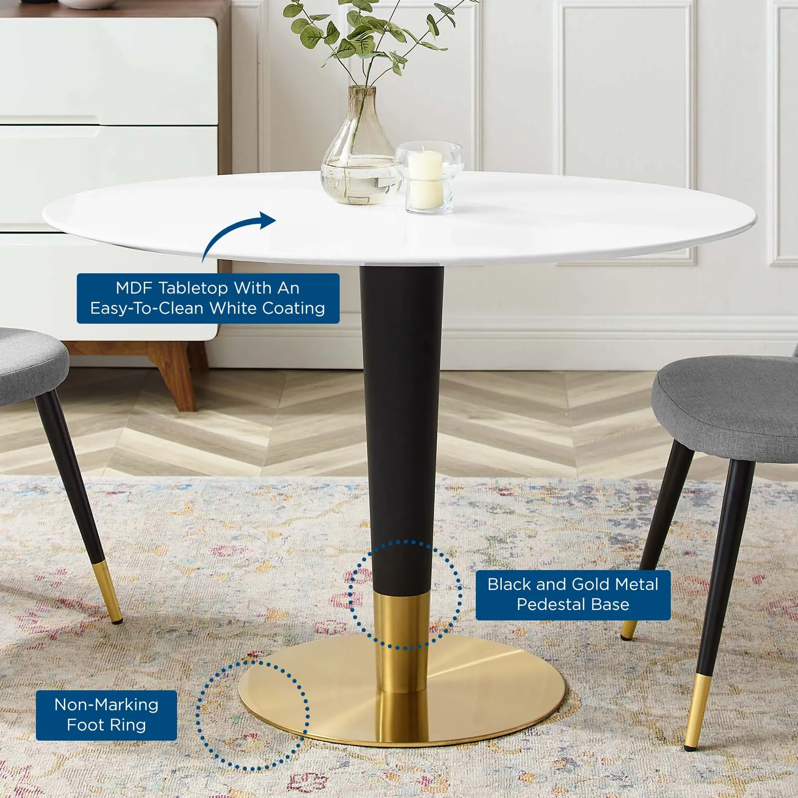Zinque 42" Oval Dining Table By Modway - EEI-5124
